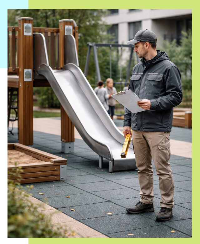 Сертификация детских площадок в Усолье-Сибирском от 25800 р. | Алешин-Сль