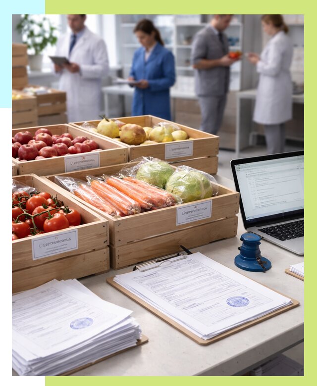 Сертификация овощей и фруктов в Усолье-Сибирском от 8772 р. | Алешин-Сль