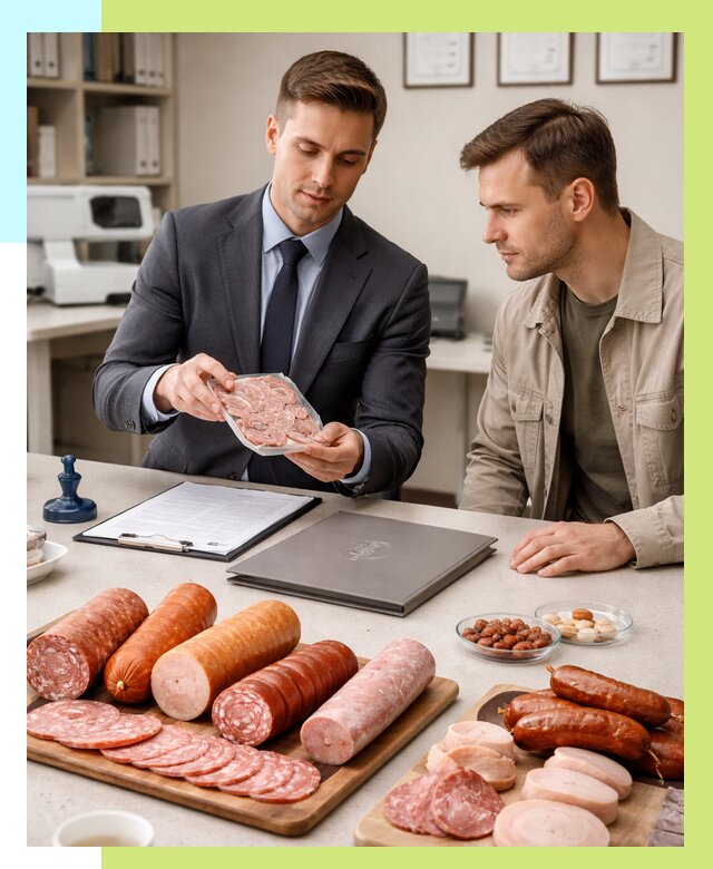 Сертификация колбасных изделий в Усолье-Сибирском от 7740 р. | Алешин-Сль