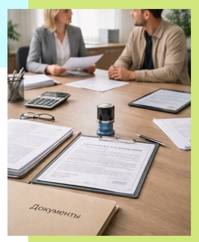 Сертификат соответствия на продукцию в Усолье-Сибирском от 15480 р.|Алешин-Сль