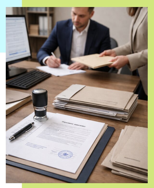 Отказное письмо для таможни в Усолье-Сибирском от 3096 р, Алешин-Сль